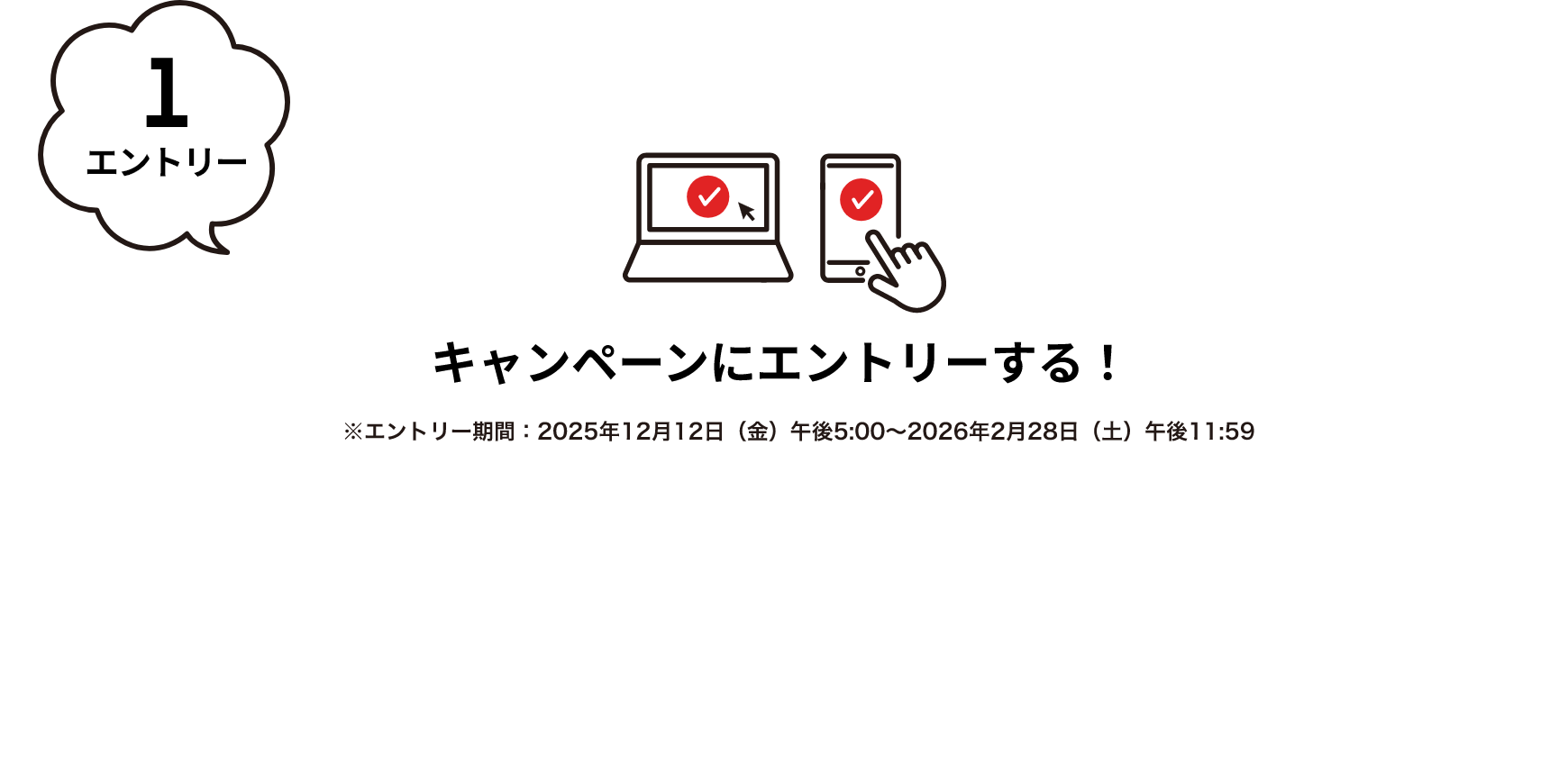 キャンペーンにエントリーする！