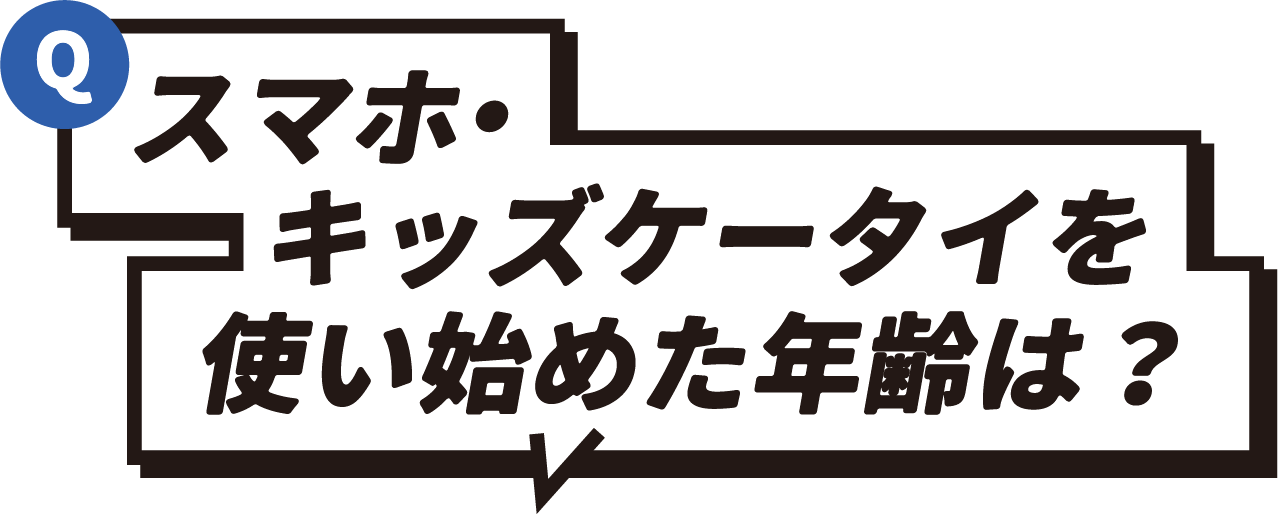 Q スマホ・キッズケータイを使い始めた年齢は？